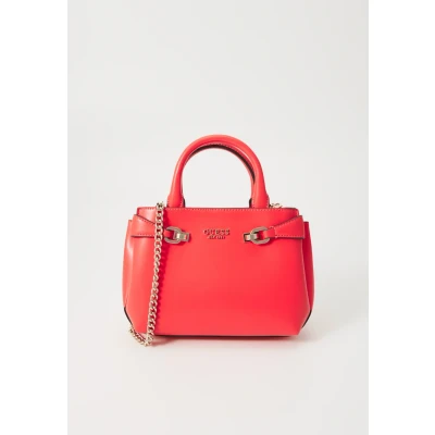 Image of Guess Lorelei MINI Satchel Handbag, Women&#039;s, Size: One Size, Coral red
