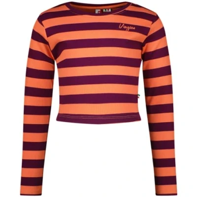 Image of Vingino Basic CROP Stripe Long sleeved top for kids, Size: 16y, Fresh coral