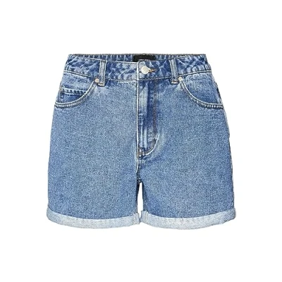 Image of Vero Moda Vmzuri HR MIX NOOS denim shorts, Women&#039;s, Size: Large, Medium blue