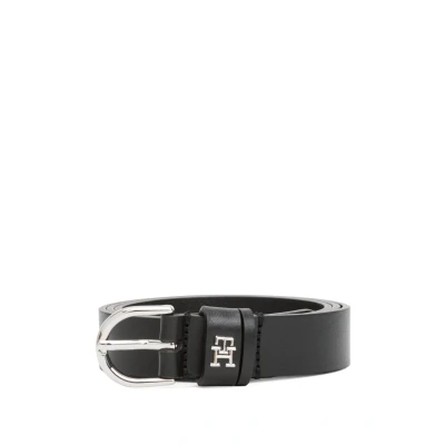 Image of Tommy Hilfiger Women’s 2.5 cm Essential Effortless Leather Belt, Black (Black), 75