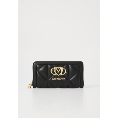 Image of Love Moschino Embossed Wallet, Women&#039;s, Size: One Size, Black
