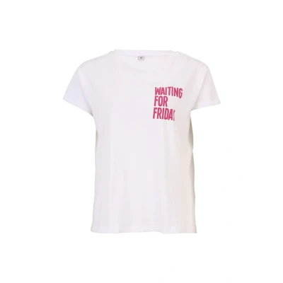 Image of Mister TEE Waiting FOR Friday BOX Print Tshirt, Women&#039;s, Size: XL, White