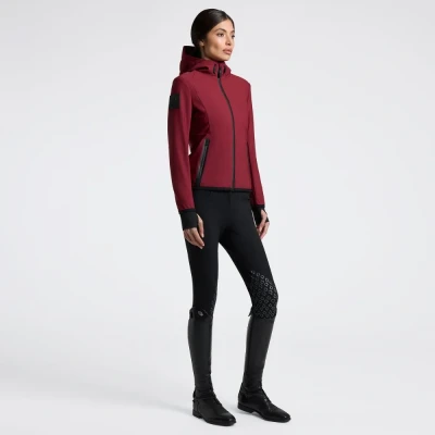 Image of Cavalleria Toscana Ladies Thermal Hooded Performance Coat Burgundy UK12 Coats Horse &amp; Equestrian