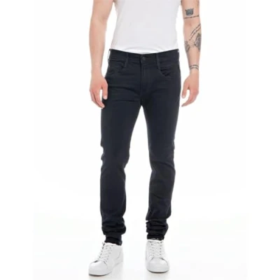 Image of Replay Anbass Hyperflex Reused X LITE Slim fit jeans, Men&#039;s, Size: 28x32, Dark blue denim