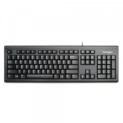 Image of Kensington 1500109 ValuKeyboard Wired Keyboard for PC, Laptop, Notebook, USB Compatibility with Dell, Acer, HP, Samsung and More, QWERTY Layout, Black