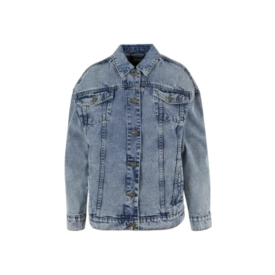 Image of Urban Classics Oversized 90‘S Denim jacket, Women&#039;s, Size: 3XL, Tinted lightblue washed