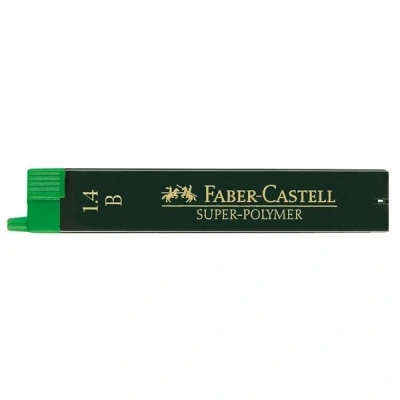 Image of Faber Castell Super Polymer 121411 Fine Lead 1.4 mm Hardness B 6 Leads in Tin