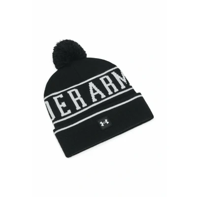Image of Under Armour Men&#039;s M Halftime Pom Beanie Hat Black