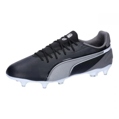 Image of Puma KING Match MXSG Screwin stud football boots, Men&#039;s, Size: 6.5, Black/white/cool dark gray Textile/synthetics