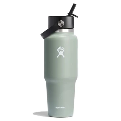 Image of Hydro Flask 32oz / 946ml Wide Mouth Travel bottle + Flex Straw Cap Water