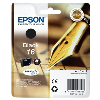 Image of Original Epson Ink Cartridge Black (C13T16214010, T1621)