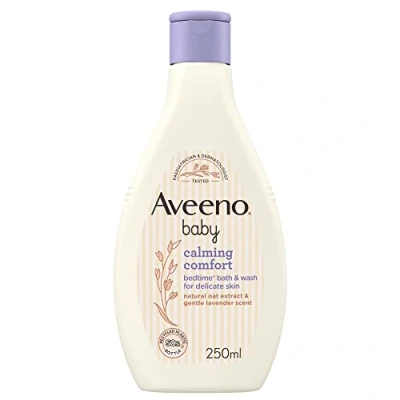 Image of Aveeno Baby Calming Comfort Bedtime Bath and Wash 250ml