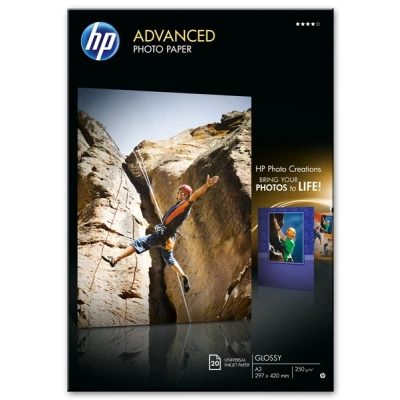 Image of HP Advanced photo paper Glossy A3 (297 x 420 mm) 250 g/m2 20 sheet(s),White
