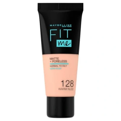 Image of Maybelline Fit Me! Matte and Poreless Foundation 30ml (Various Shades) 128 Warm Nude