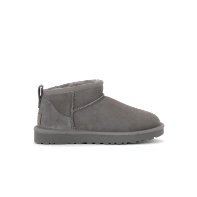 Image of UGG Classic Ultra MINI Ankle boots, Women&#039;s, Size: 3, Grey Sheepskin