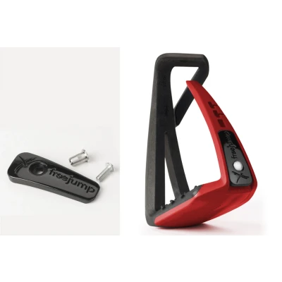 Image of Freejump Soft&#039;Up Lite Red Horse Stirrups Riding Equestrian