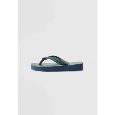 Image of Havaianas Minecraft Pool slides for kids, Size: 23 24, Navy blue shoes