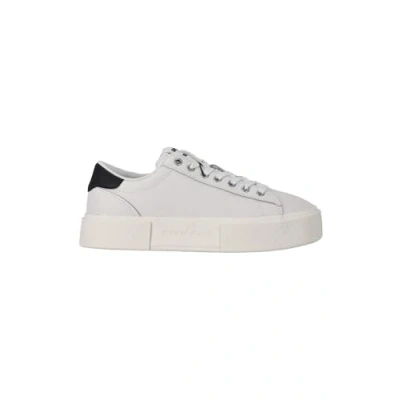 Image of Tommy Jeans Foxing Flatform Trainers, Women&#039;s, Size: 6, Ecru/black Leather/synthetics