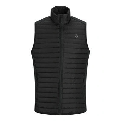 Image of Jack &amp; Jones Bodywarmer Collar Waistcoat, Men&#039;s, Size: 4XL, Black