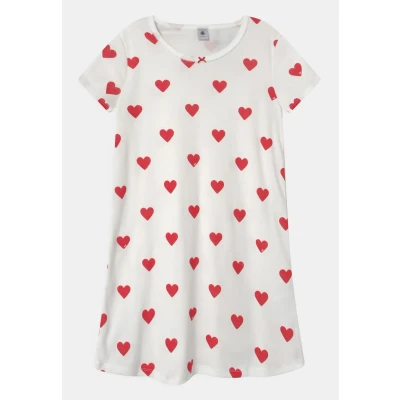 Image of Petit Bateau Heart Nightie for kids, Size: 10y, Marshmallow/terkuit