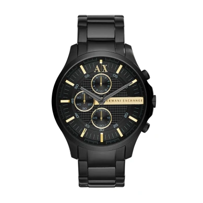 Image of Armani Exchange Chronograph watch, Men&#039;s, Size: One Size, Schwarz ip