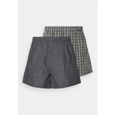 Image of Schiesser 2 PACK Boxer shorts, Men&#039;s, Size: Small, Grau/schwarz