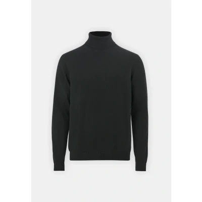 Image of Jack &amp; Jones Jjebasic ROLL NECK Jumper, Men&#039;s, Size: Small, Black
