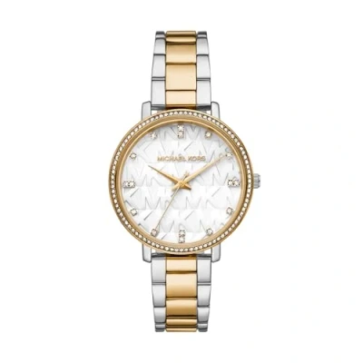 Image of Michael Kors Pyper Watch, Women&#039;s, Size: One Size, Bicolor