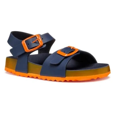 Image of Geox Jungen J Ghita Boy C Sandal, Navy Orange, 0.5 UK
