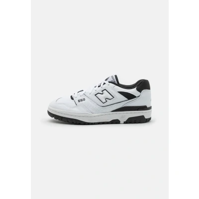 Image of New Balance 550 Unisex Trainers, Size: 3.5, Weiß/schwarz/off white Leather and textile