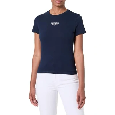 Image of Tommy Jeans Women&#039;s S/S T Shirt, Blue (Dark Night Navy), S