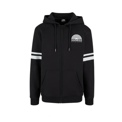 Image of Southpole College Zipup sweatshirt, Men&#039;s, Size: Large, Black white