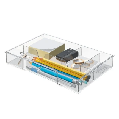 Image of Leitz 52150002 4 Compartments, Organiser Tray for Plus and Wow Drawer Cabinets, Transparent