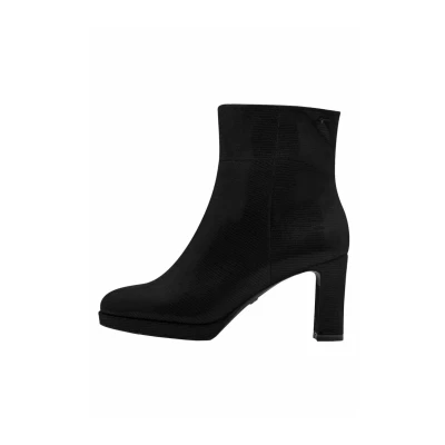 Image of Tamaris High heeled ankle boots, Women&#039;s, Size: 5.5, Black struct. Textile