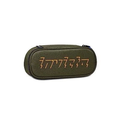 Image of Invicta Pen Holder, LIP PENCIL BAG, green, Internal Zipped Pocket, Screen Printing Logo, School DIMENSIONI: 22x9x5,5 cm,