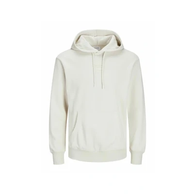 Image of JACK &amp; JONES Men&#039;s Jjhakkai Sweat Hood Sweatshirt, Moonbeam/Print:jack Jones, XS