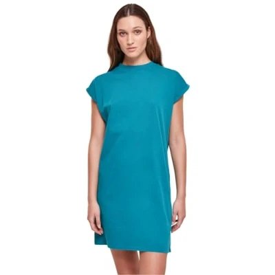 Image of Urban Classics Turtle Extended Shoulder Jersey dress, Women&#039;s, Size: 3XL, Watergreen