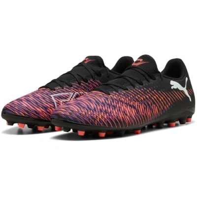 Image of Puma Future 8 PLAY MG Moulded stud football boots, Men&#039;s, Size: 10.5, Black/white/glowing red Textile/synthetics