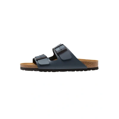Image of Birkenstock Arizona Narrow FIT Slippers, Size: 7.5, Dunkelblau Leather