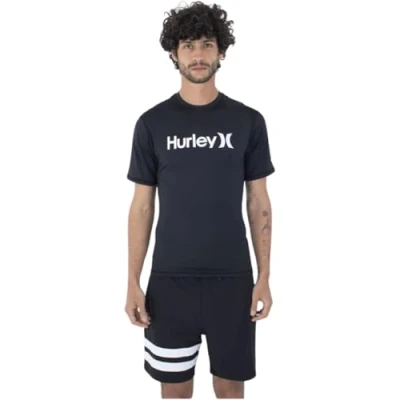 Image of Hurley Men&#039;s OAO Quickdry Rashguard Ss Rash Guard Shirt