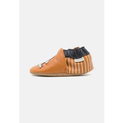 Image of Robeez TINY Dragon Unisex First shoes for kids, Size: 7.5K/9K, Camel Leather