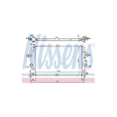 Image of Radiator, engine cooling NISSENS 63121