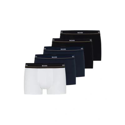Image of BOSS Trunk Essential 5 PACK Pants, Men&#039;s, Size: Medium, Open blue
