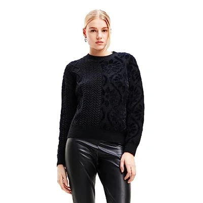 Image of Desigual Women&#039;s Sweater_shasa, Black, XXL