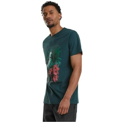 Image of Mister Tee Men&#039;s T Shirt, Bottle Green, XL