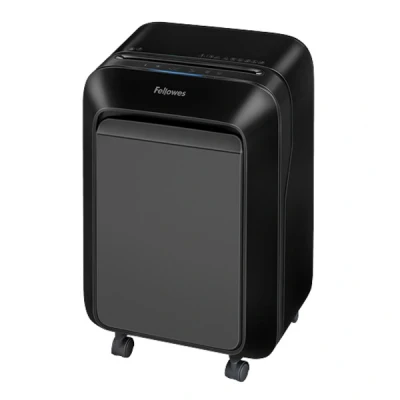 Image of Fellowes 16 Sheet Paper Shredder for Office Use 100% Jam Proof Mini Cut LX210 Shreds 20 Minutes Powershred with Large 23 Litre Pull Out Bin DIN Level P4 Black