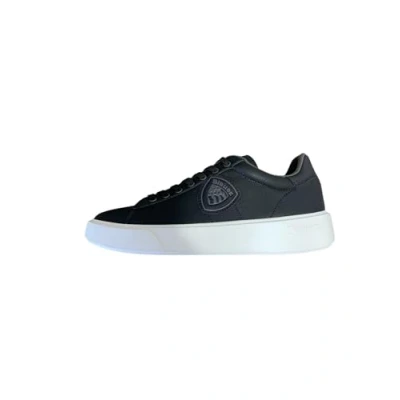 Image of Blauer BUCK Trainers, Men&#039;s, Size: 9.5, Black/white Leather/synthetics