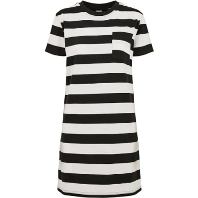 Image of Urban Classics Stripe BOXY Jersey dress, Women&#039;s, Size: Medium, Black white