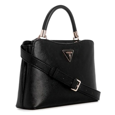 Image of GUESS Gizele Compartment Satchel Black, One Size