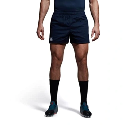Image of Canterbury Men&#039;s Professional Cotton Shorts Rugby Short Internal Drawstring &amp; Pockets Gym/Training Short, Navy, 5XL